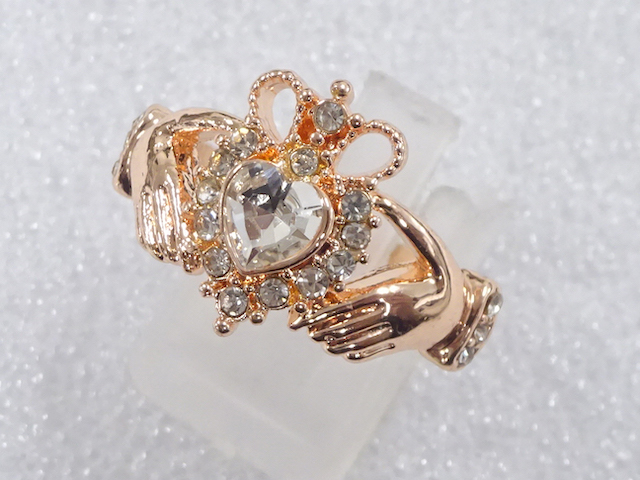 JAPANESE KIMONO / ANTIQUE CRYSTAL RING (SIZE 20.5)